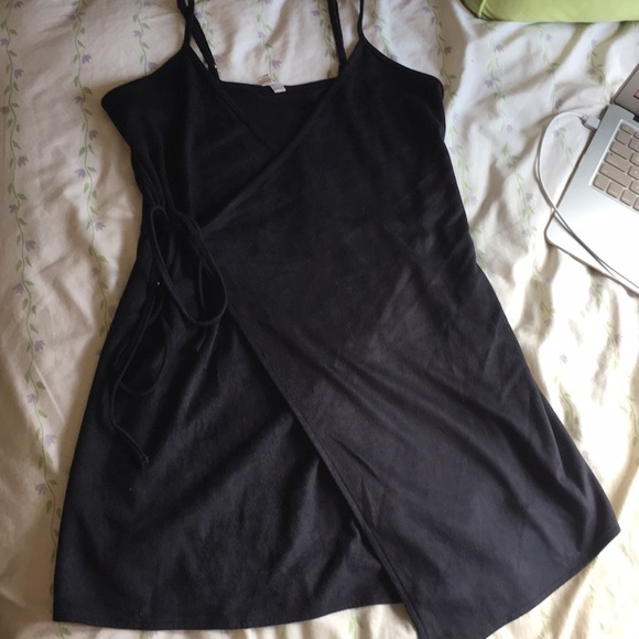 Wishlist Dresses & Skirts - Dark grey suede wrap dress